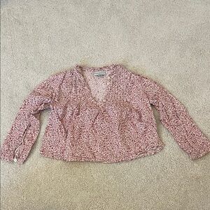 Papo d'Anjo Red Floral Button-Up Top